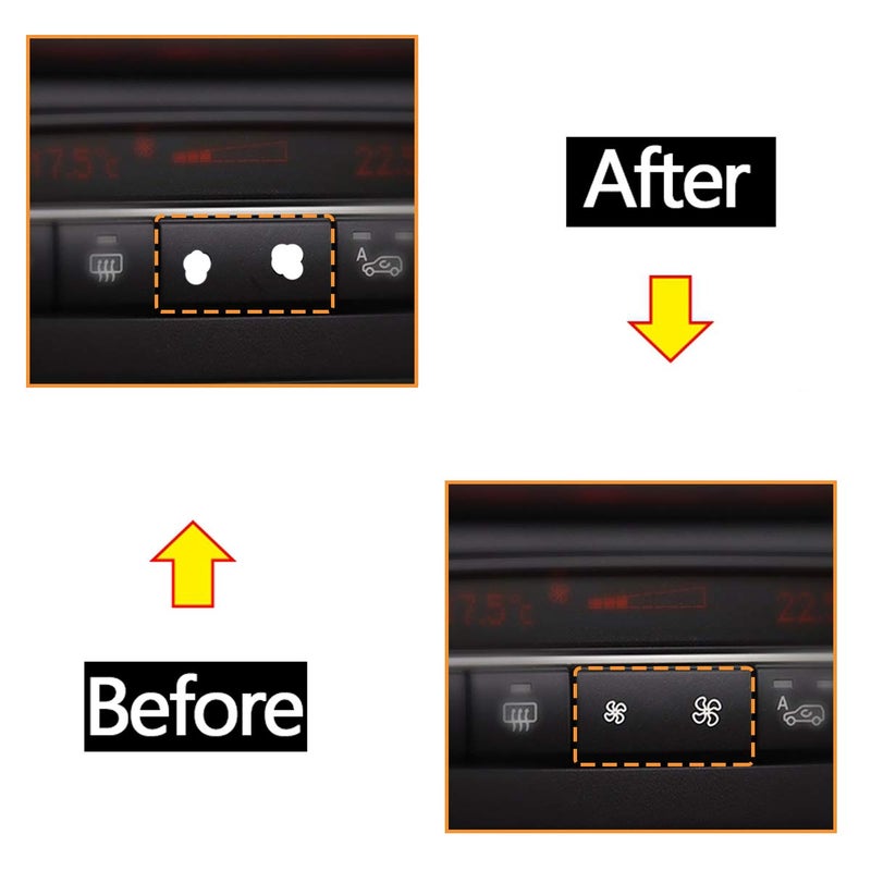 Moonlinks Fan Speed Button Replacement AC Heater Control Fan Switch Button Cap for BMW X5 E70 2006-2013 /BMW X5 E70 LCI 2009-2013, X6 E71 2007-2014ï¼ˆ1 Pieceï¼‰ - Image 5